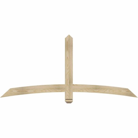 Ekena Millwork Bellingham Rough Sawn Timber Gable Bracket, Douglas Fir, 72"W x 33"H x 2"D x 4"F, 11/12 Pitch GBW072X33X0204BEL00RDF